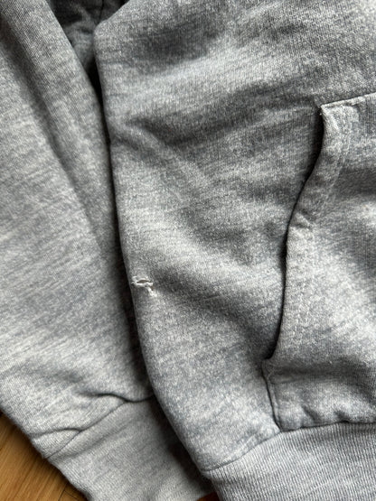 70s Double Face Thermal Lined Raglan Zip-Up Hoodie (Unisex M)