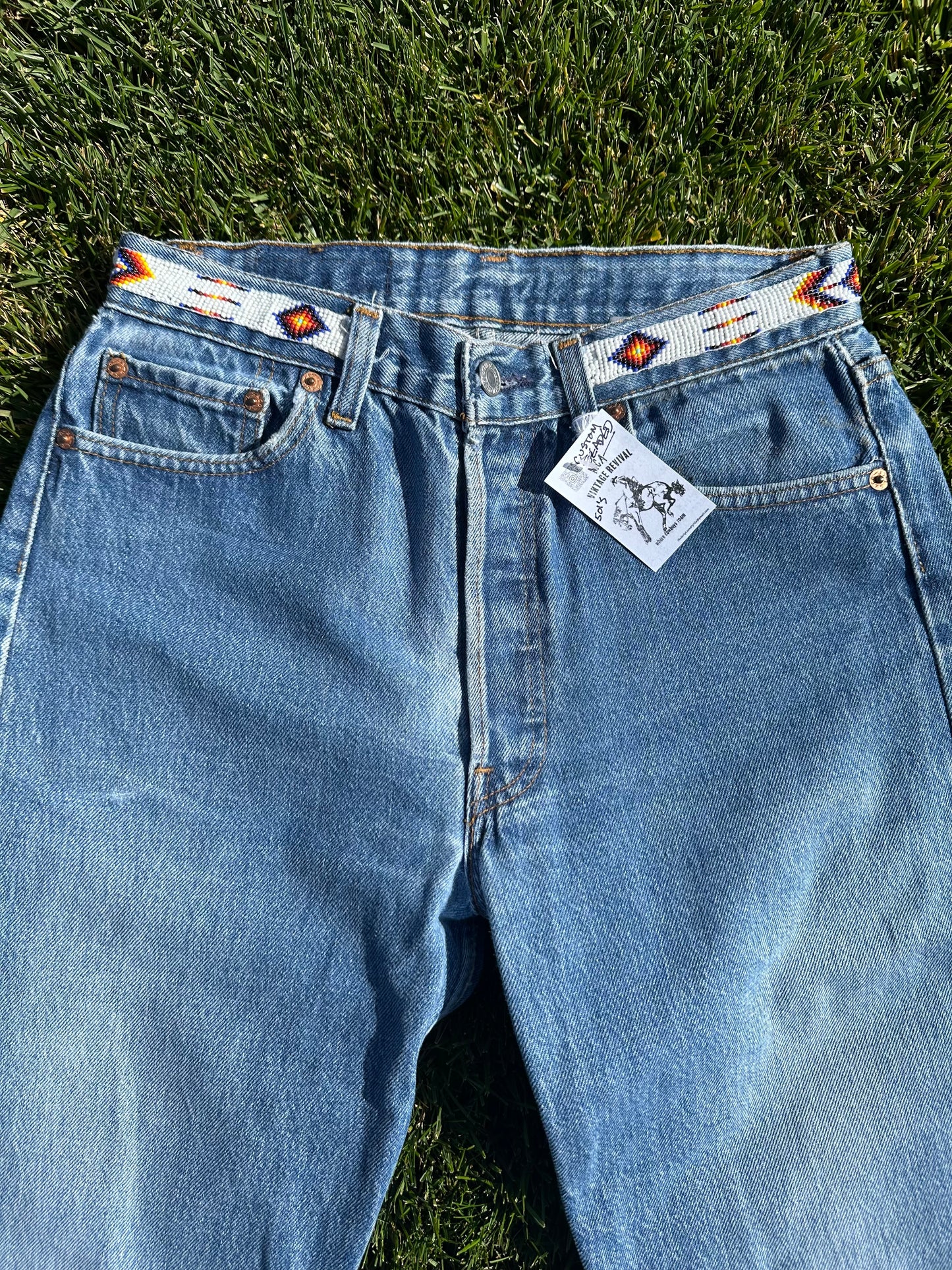 Custom Beaded 90’s Levi’s 501 Jeans (Modern 2/4)