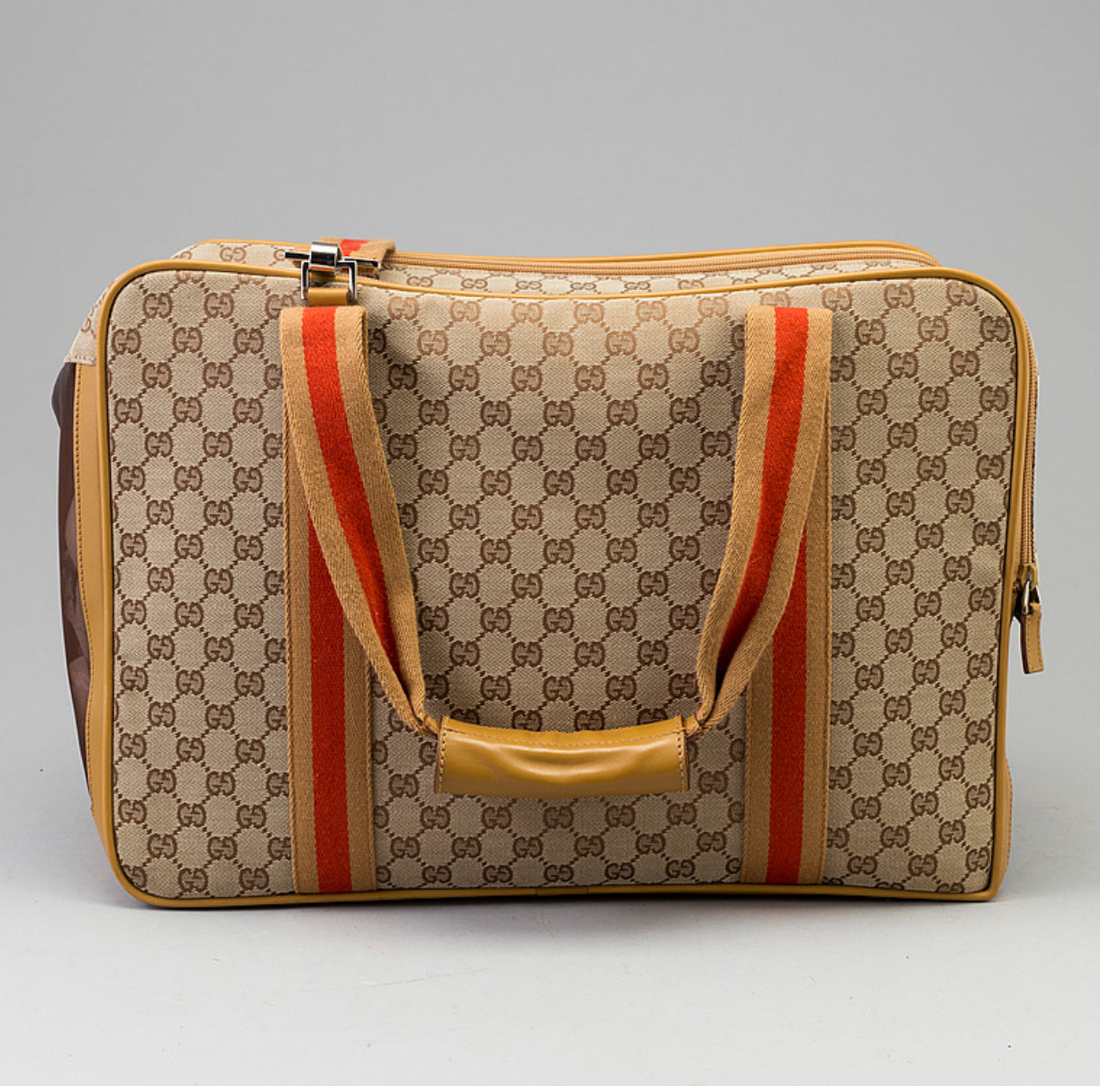 Vintage Gucci Monogram Web Dog / Pet Carrier