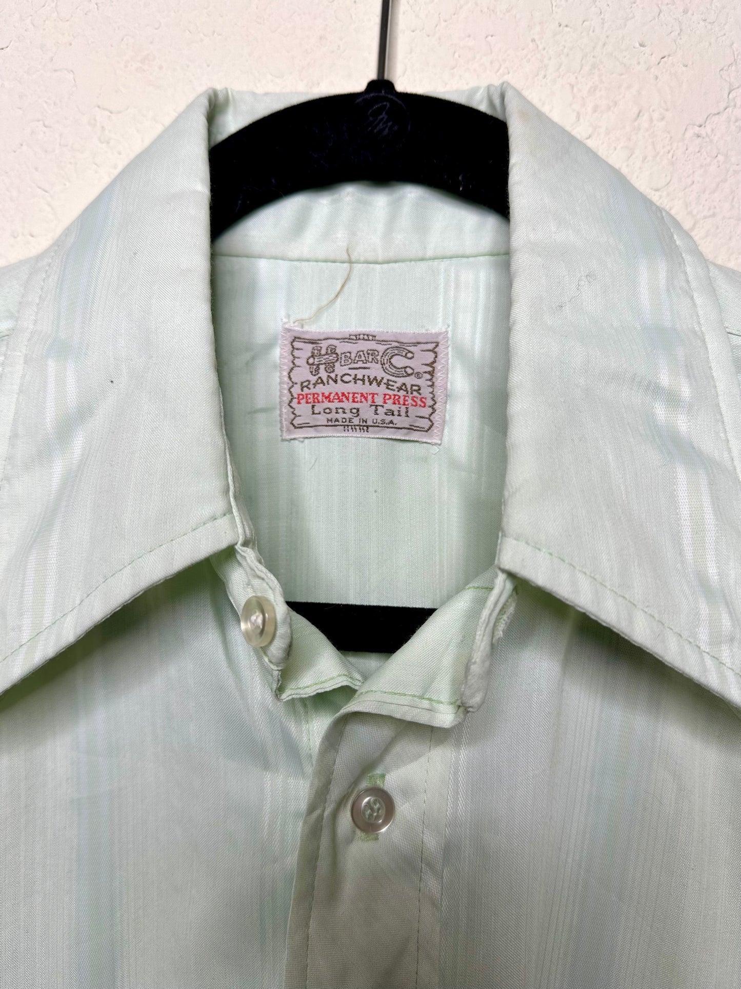 70’s H Bar C Western Disco Satin Pearl Snap Shirt (Unisex M/L)