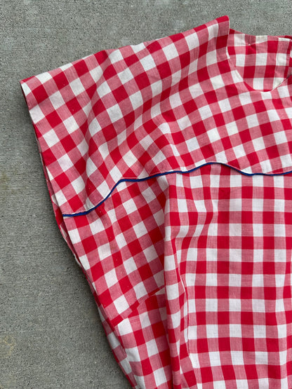 DROPPING SUNDAY: 50’s Handmade Western Gingham Check Dress (XS)