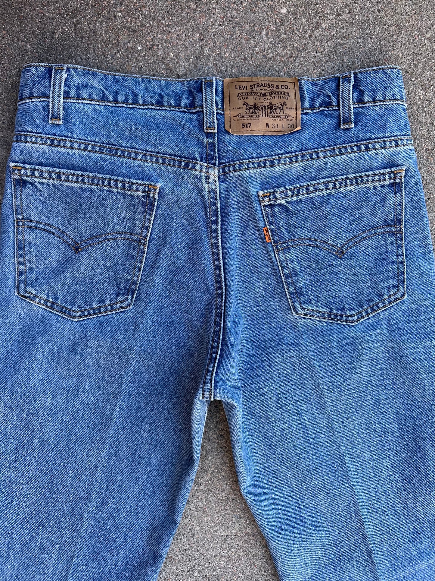 90’s Levi’s 517 Orange Tab USA Jeans (Men’s 32x29.5 / Women’s 29/30)