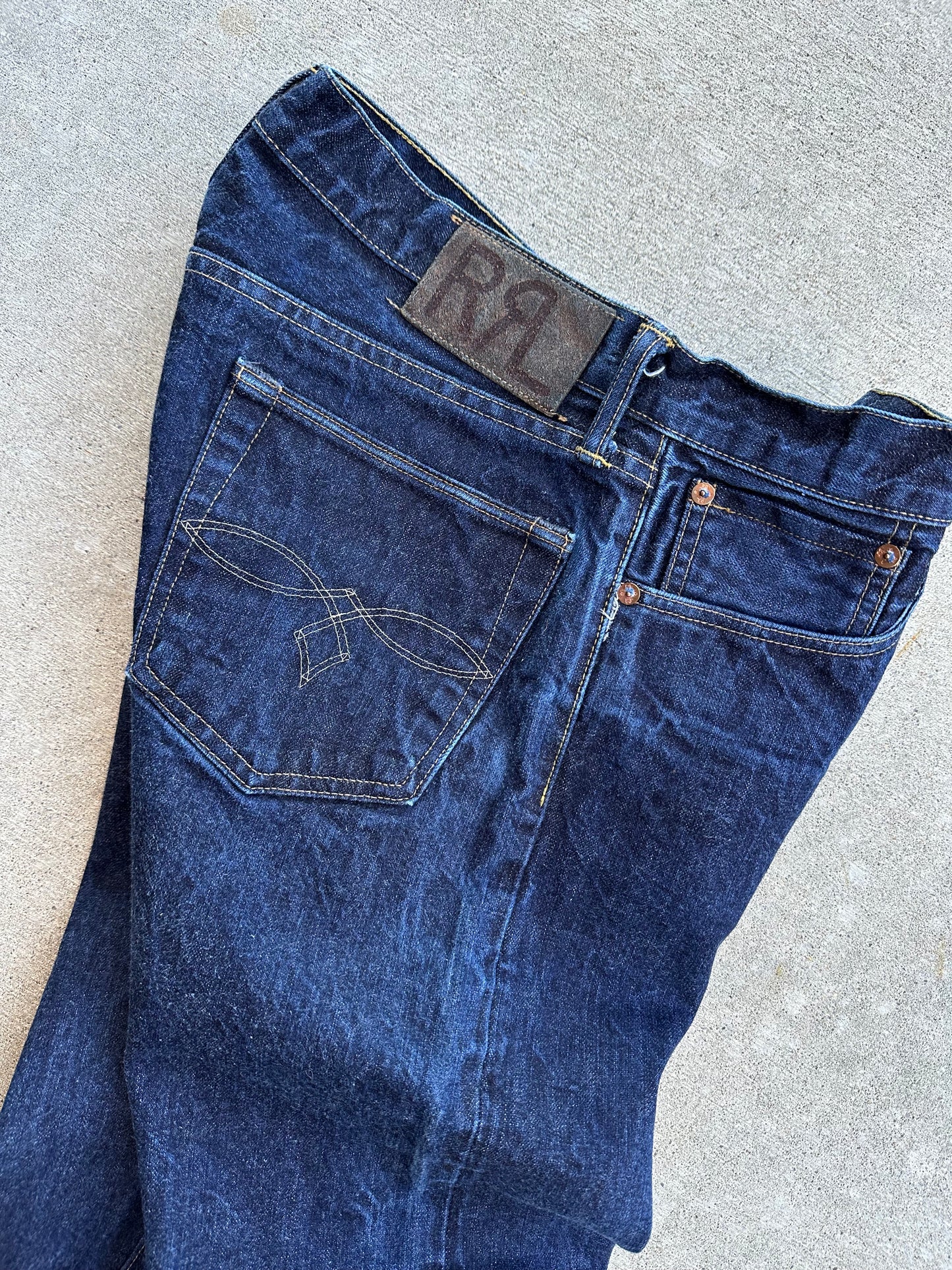 Double RL Japanese Woven Selvedge Denim Straight Leg Jeans
