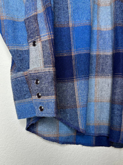 70’s Panhandle Slim Western Wool Pearl Snap Shirt USA (Men’s L)