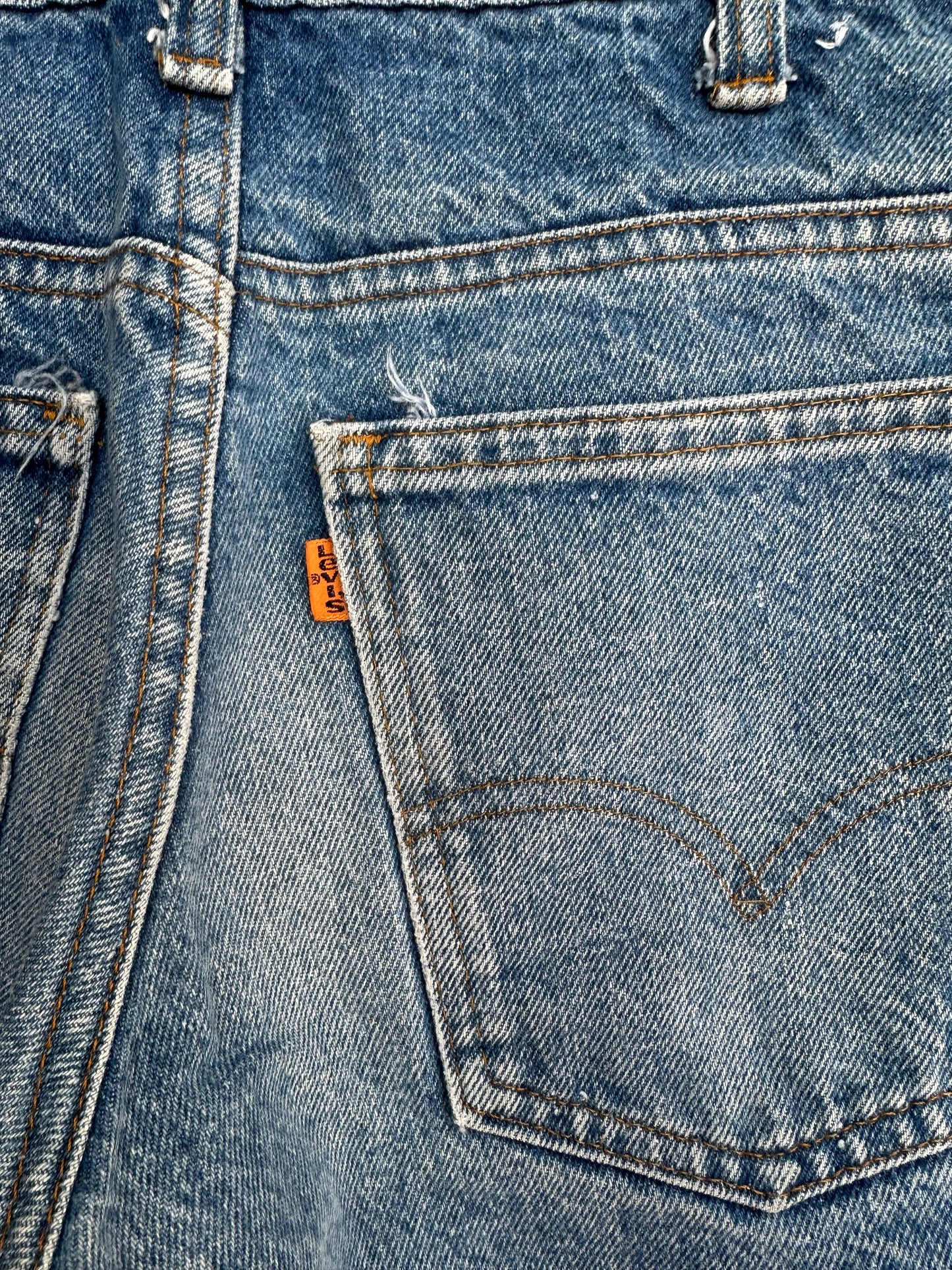 70’s Levi’s 684 Orange Tab Elephant Bell Bottom Denim Jeans USA (Women’s 26)