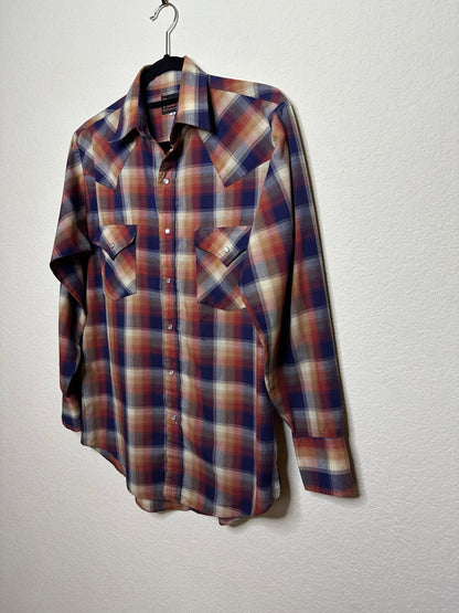 70’s Plains Western Pearl Snap Shirt (Unisex S/M)