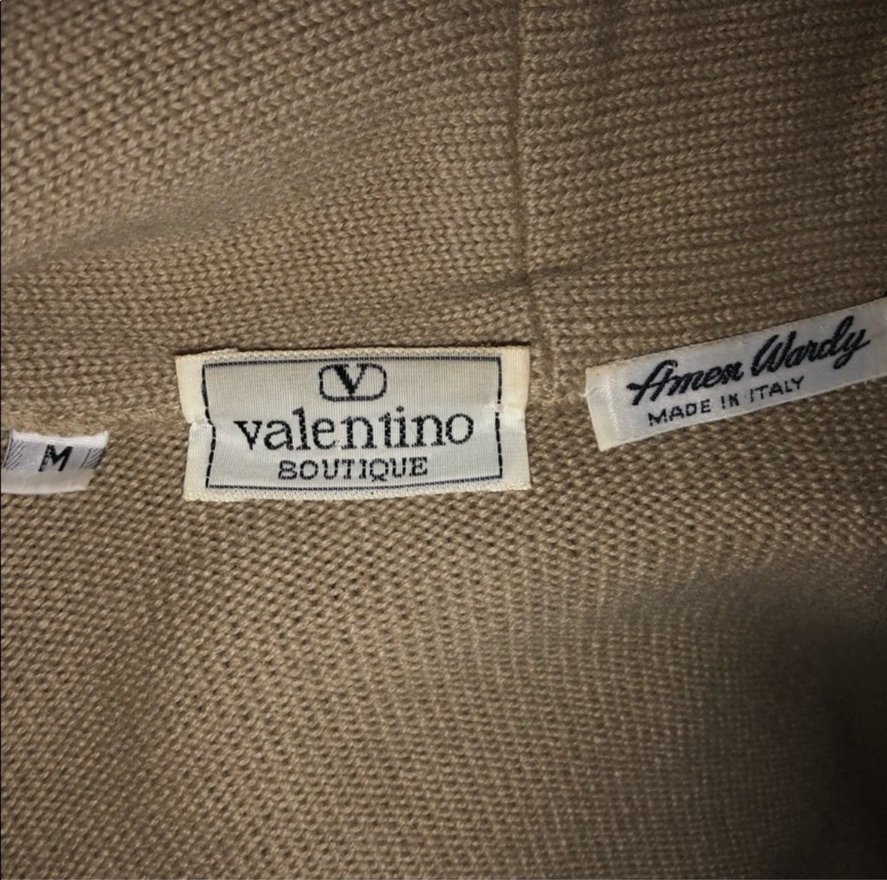 80’s Valentino Boutique Wool Open Cardigan (Unisex L)