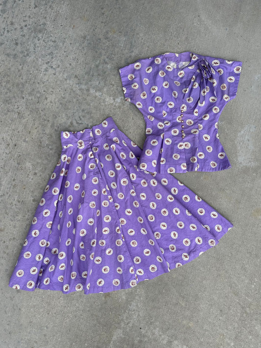 DROPPING SUNDAY: 50’s Handmade Skirt & Top (XS)