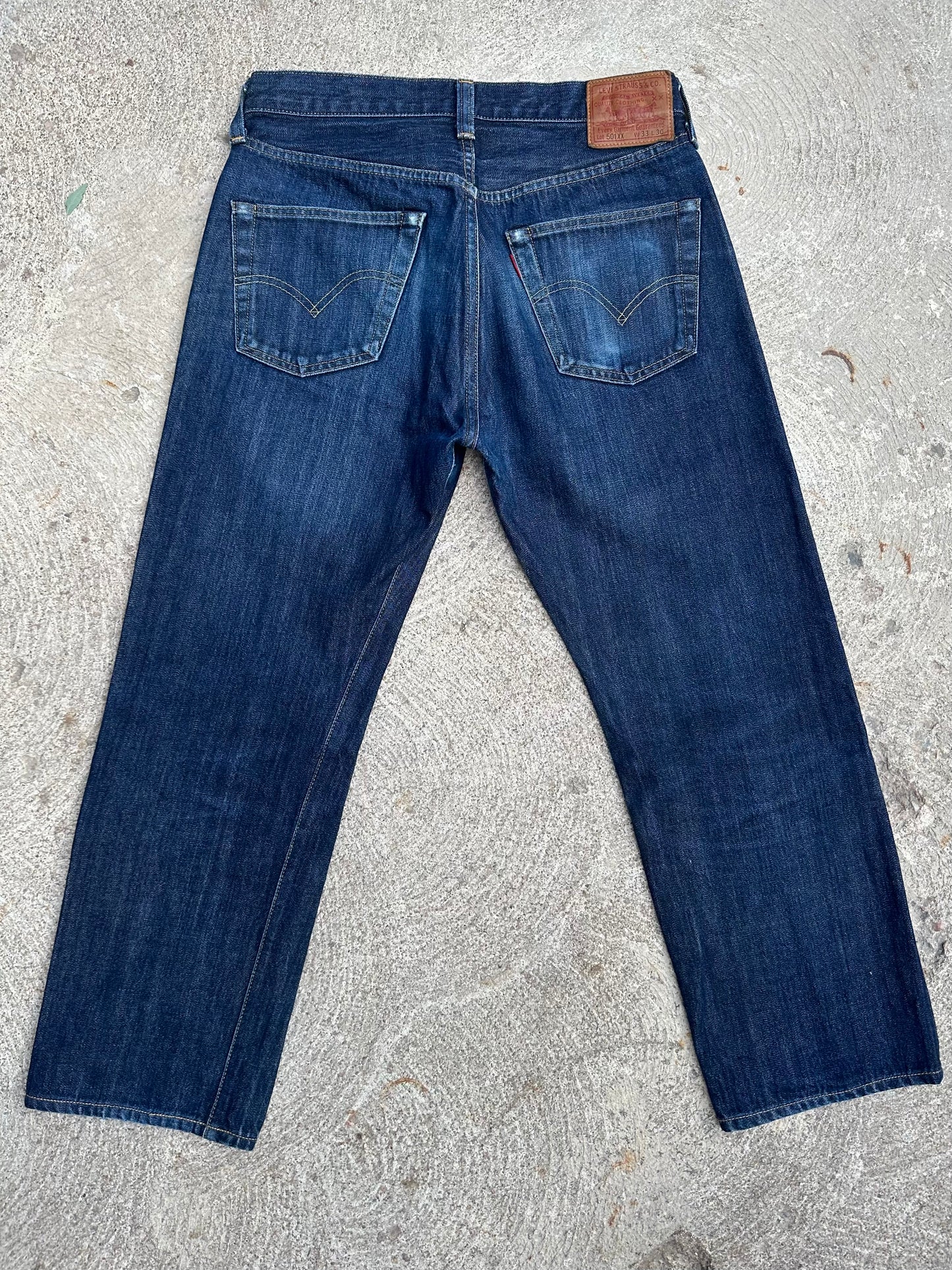1947 LEVI’S LVC Big E 501XX Redline Selvedge Japanese Denim Jeans USA (30x31/Modern 28/29) Repro