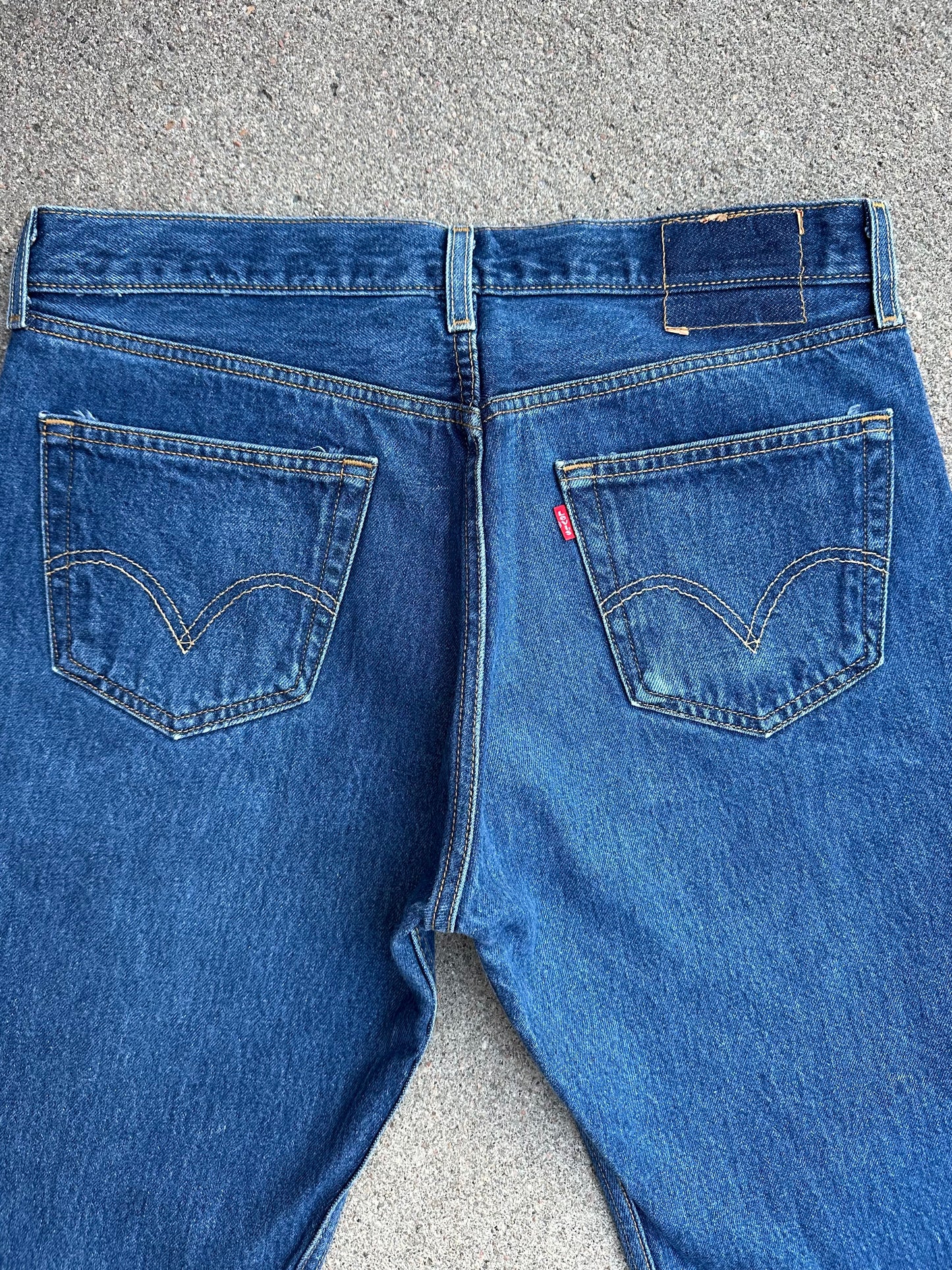 Y2K Levi’s 501xx STF Raw Dark Wash Denim Jeans (Men’s 34x30 / Women’s 32)