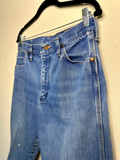 70’s Wrangler Exposed Rivet No Fault Denim Cowboy Cut Jeans (31x31/Modern 8)