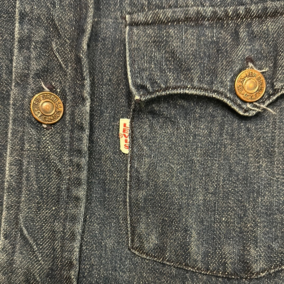 70’s LEVI’S “Big E” White Tab Denim Western Shirt (S)