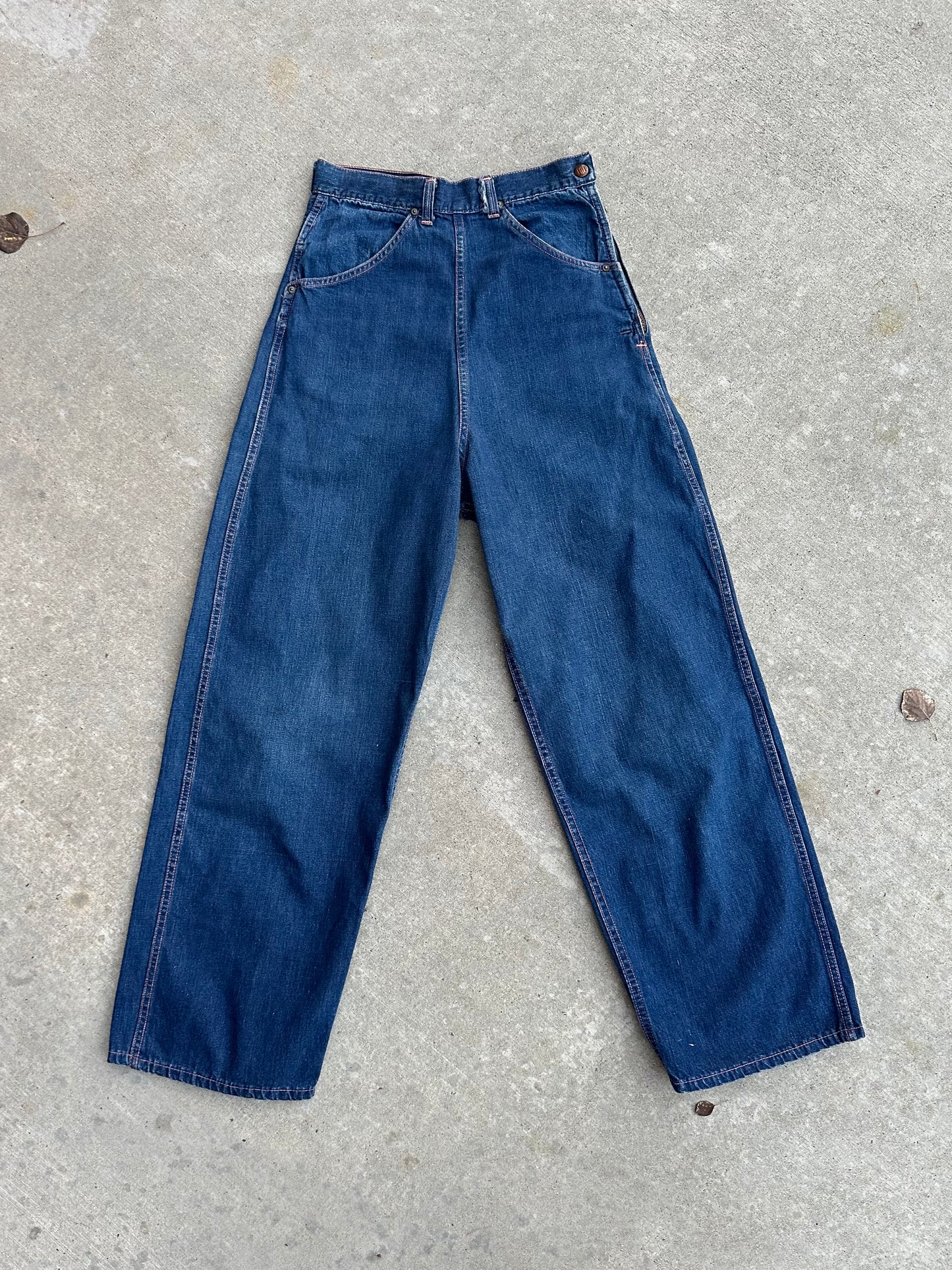 50’s LEE 101 Side Zip Shorthorn Hidden Selvedge Denim Pants (Women’s 25)