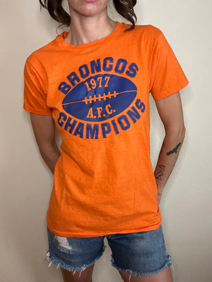 70’s Denver Broncos AFC Champs Single Stitch Tee (Unisex S)