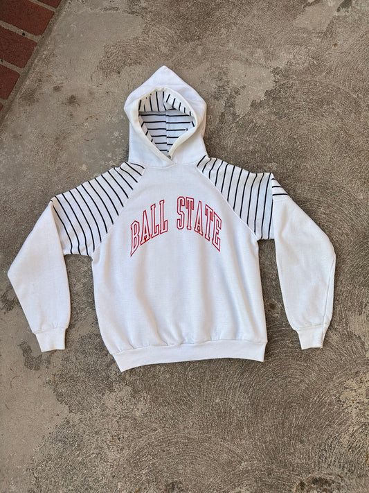70’s Jansport Ball State University Stripe Super Soft Raglan Hoodie (Unisex S)