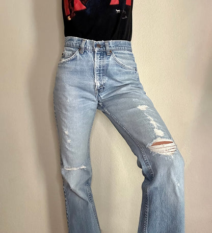 70’s Levi’s 517 Orange Tab Distressed Bootcut Jeans (31x31 / Modern 8)