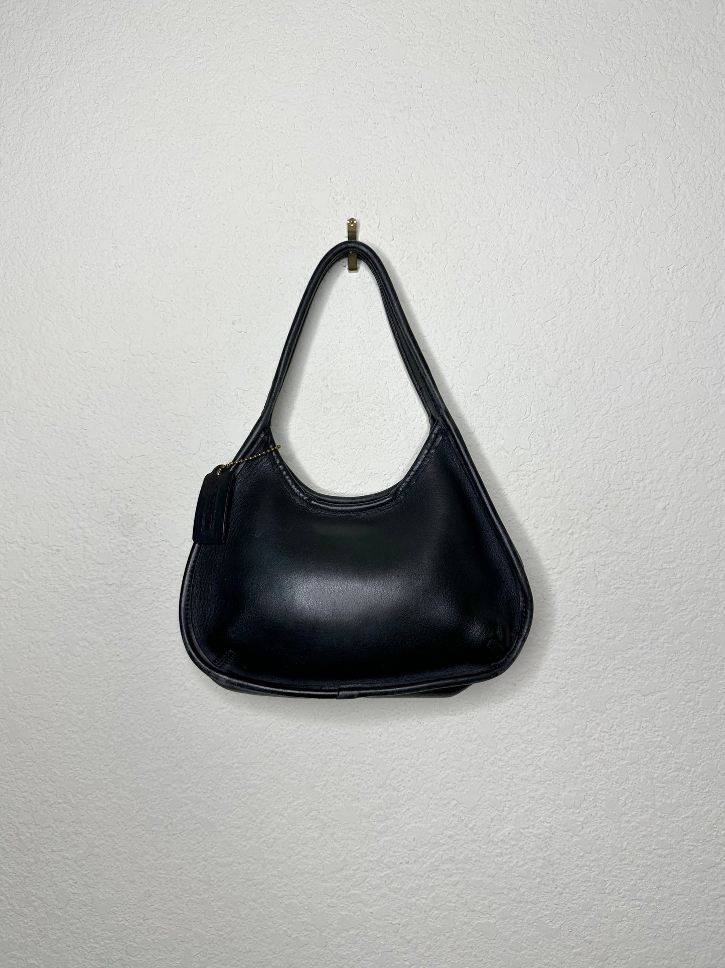 90’s COACH Black Leather Ergo Mini Satchel Bag USA