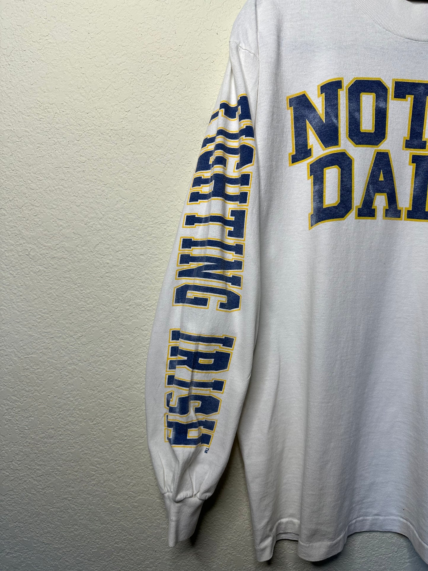 80’s Notre Dame Single Stitch Long Sleeve Tee (Unisex L)