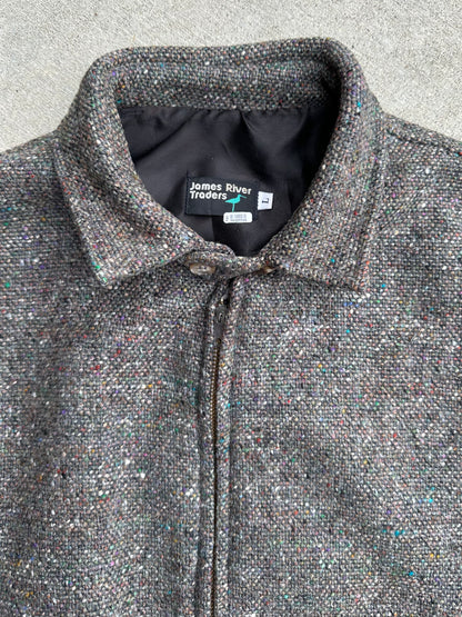 Vintage (50’s Style) Wool Tweed Zip-Up Rickey Jacket (Unisex L)