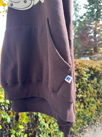 00s Russell Wyoming Football Puffy Hoodie (Unisex S)