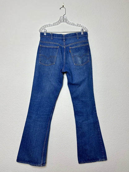 60’s/70’s Levi’s 646 Orange Tab Bell Flare #8 Button USA Jeans (Unisex 32x32 / Modern 8/10)