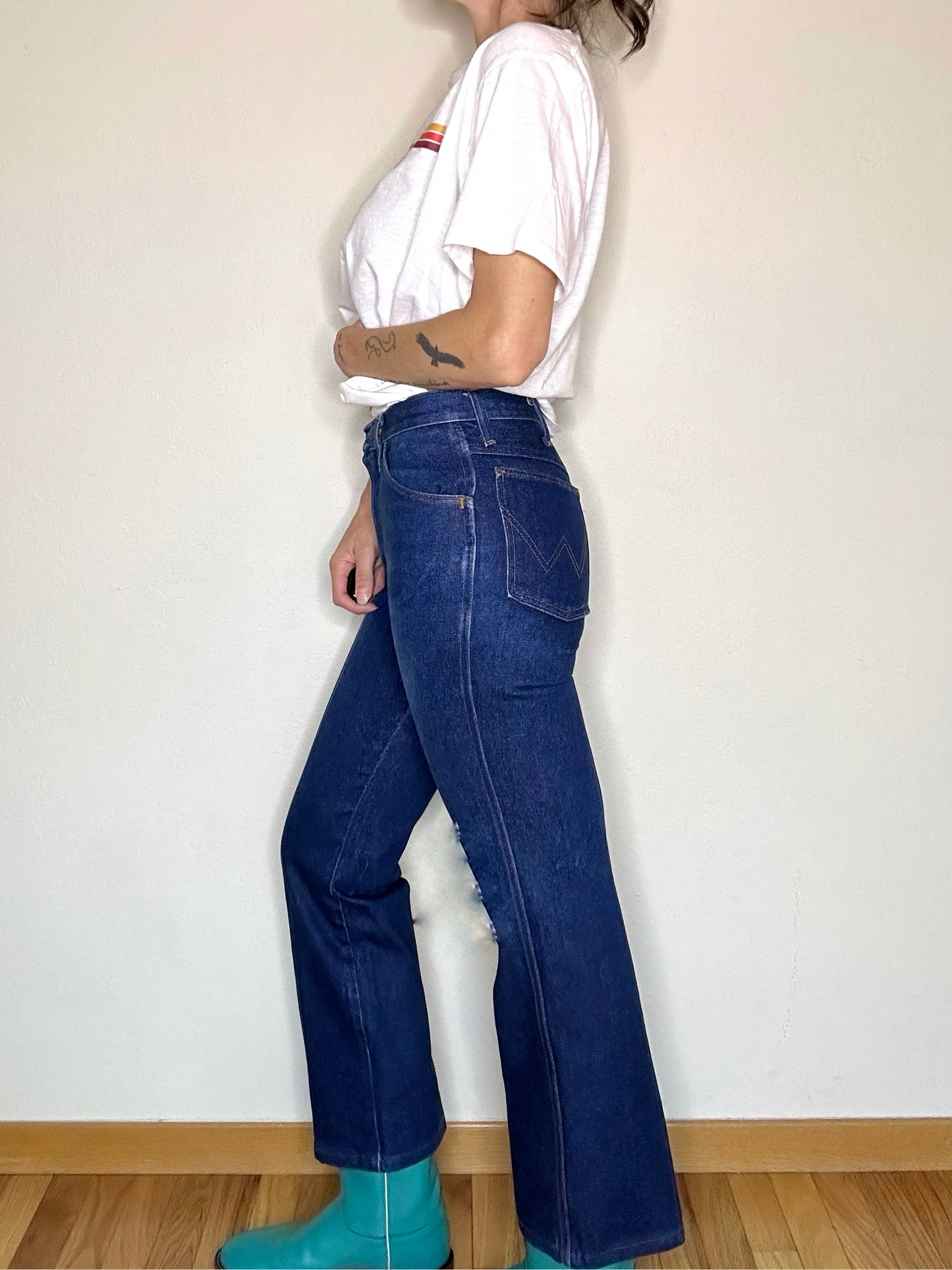 70’s Wrangler Indigo Crop Boot Flare Jeans (2/4)