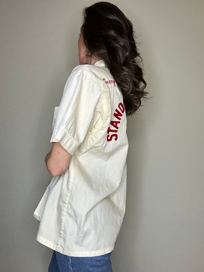 50’s Custom Standard of Texas Oil Chainstitch Pima Cotton Bowling Shirt (Unisex M)