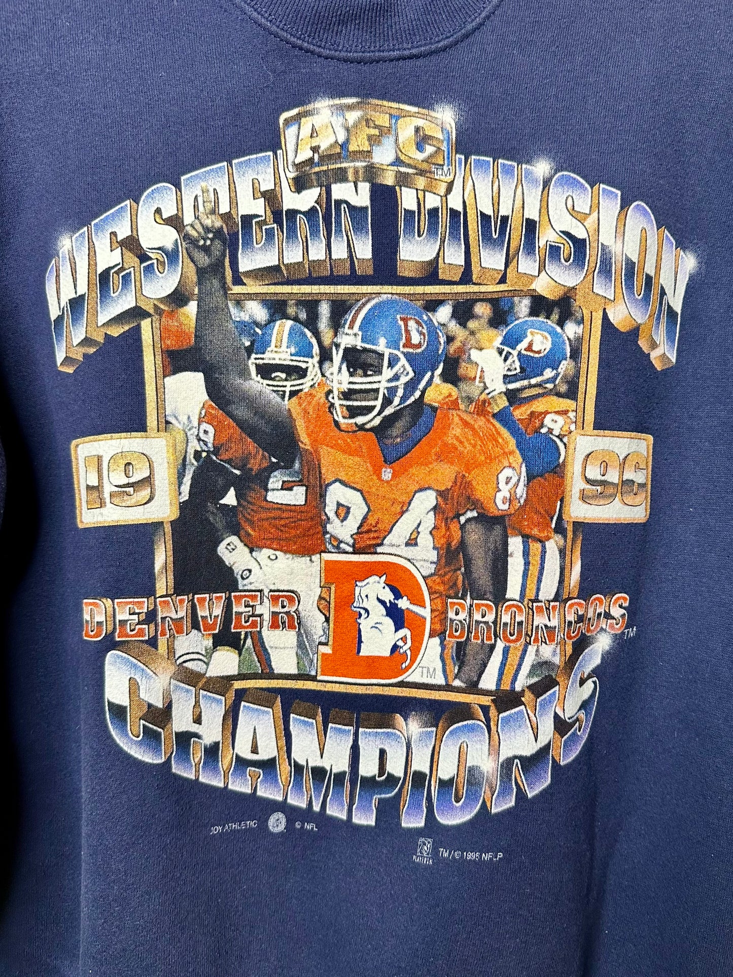 90’s Denver Broncos AFC Western Division Champs Sweatshirt USA (Unisex S/M)