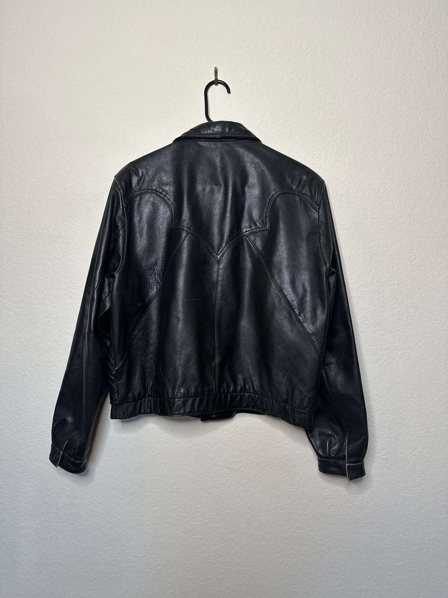 70’s Pioneer Wear Leather Western Bomber Jacket (Men’s 40/L)