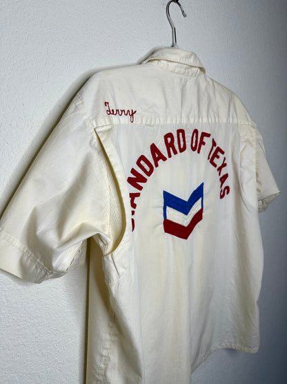 50’s Custom Standard of Texas Oil Chainstitch Pima Cotton Bowling Shirt (Unisex M)