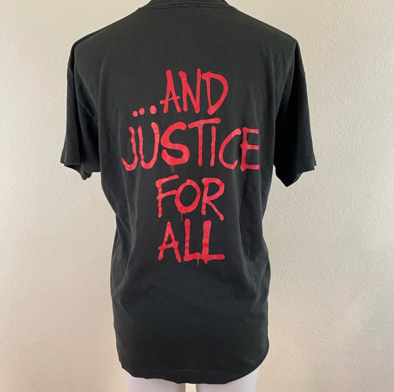 80s Metallica … And Justice For All Single Stitch Tour Tee (Unisex M)