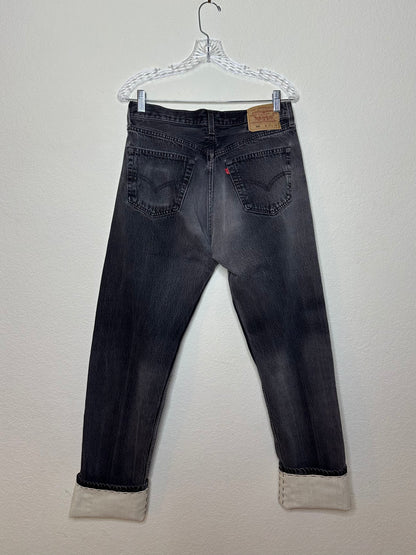 MCA VINTAGE REVIVAL: 90’s Levi’s 501 USA Jeans w/ Patchwork Hem Cuff (31 / Modern 8/10)