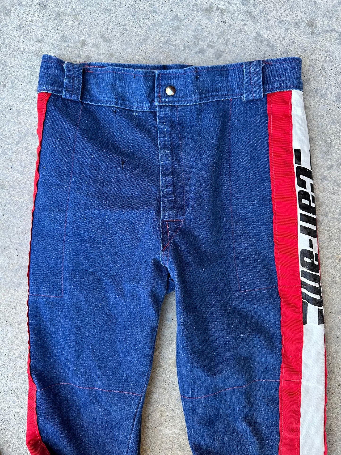 Rare 70’s Handmade Denim Motocross Racing Pants (34x30)