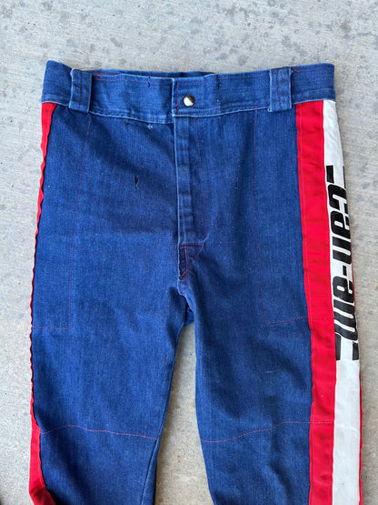 Rare 70’s Handmade Denim Motocross Racing Pants (34x30)
