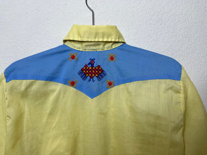 70’s Embroidered Western Pearl Snap Shirt (Women’s S)