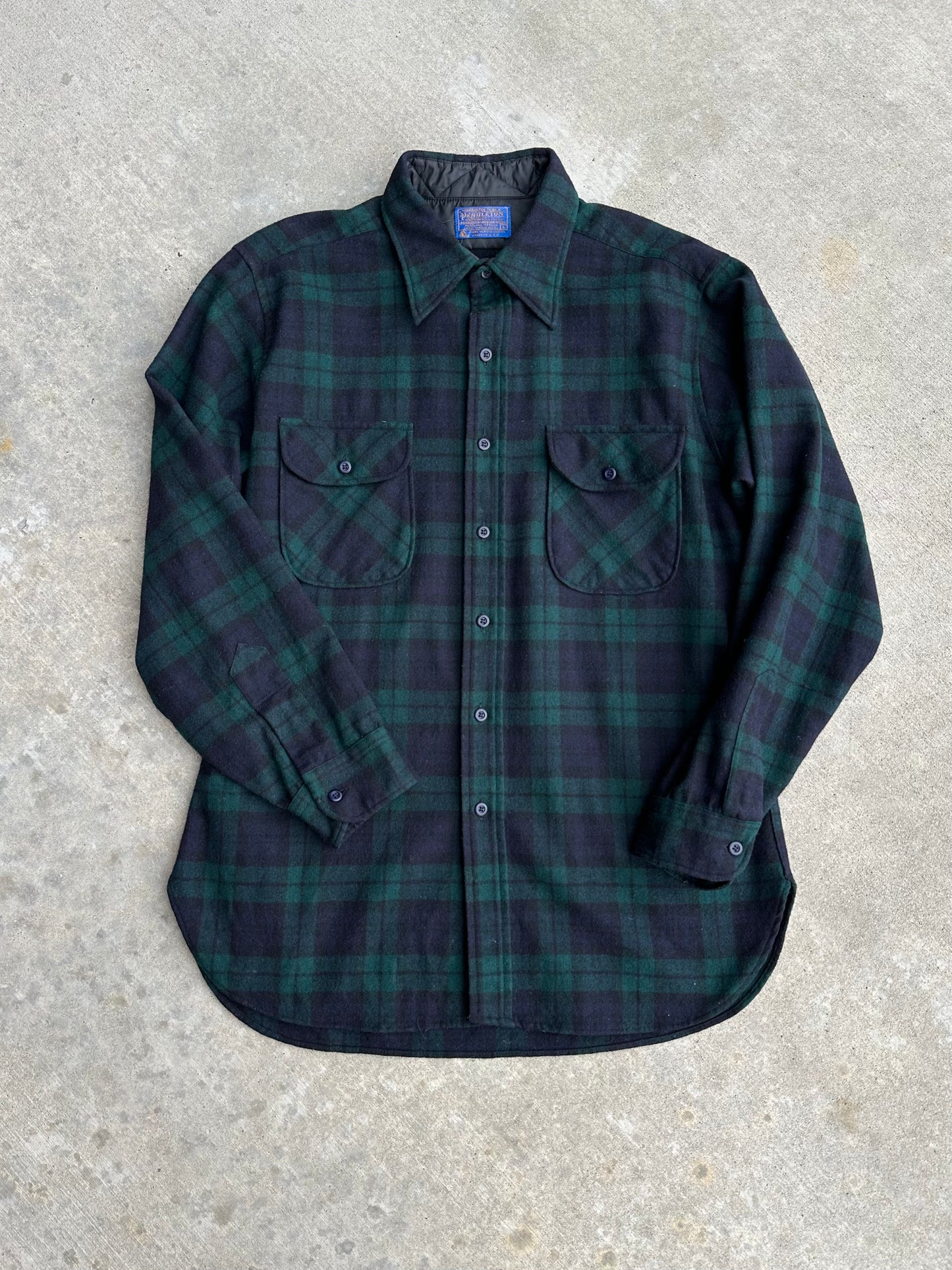 70’s Pendleton Classic Tartan Plaid Wool Shirt (Men’s L)