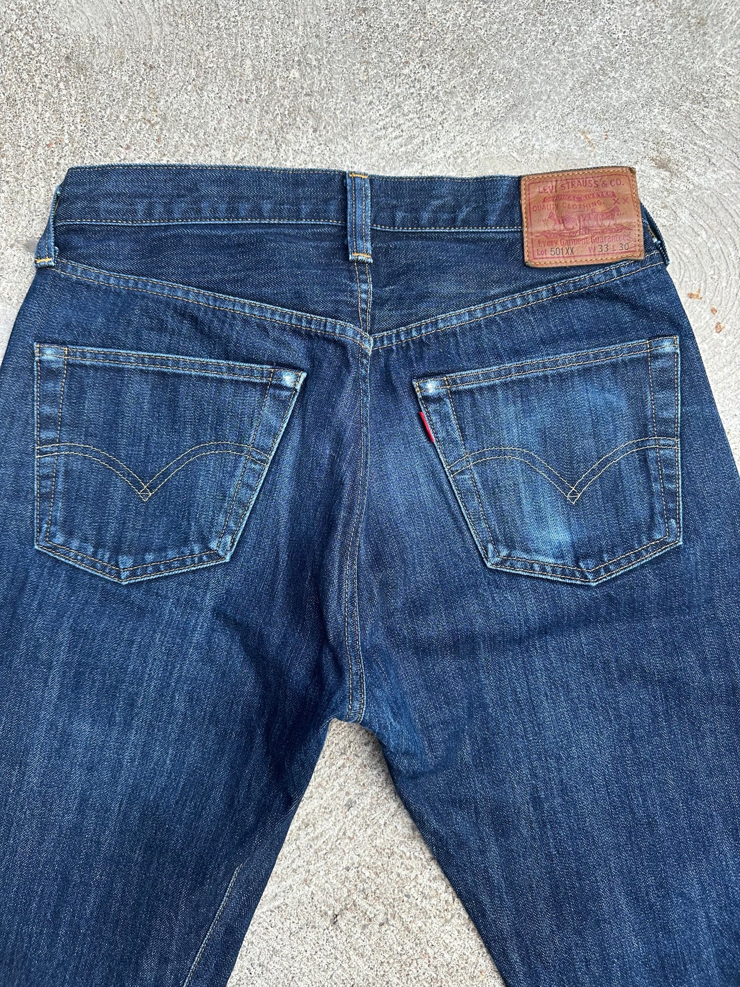 1947 LEVI’S LVC Big E 501XX Redline Selvedge Japanese Denim Jeans USA (30x31/Modern 28/29) Repro