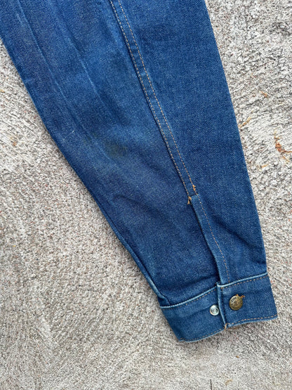 80’s Saddle King Raw Denim Trucker Jacket (Unisex S)