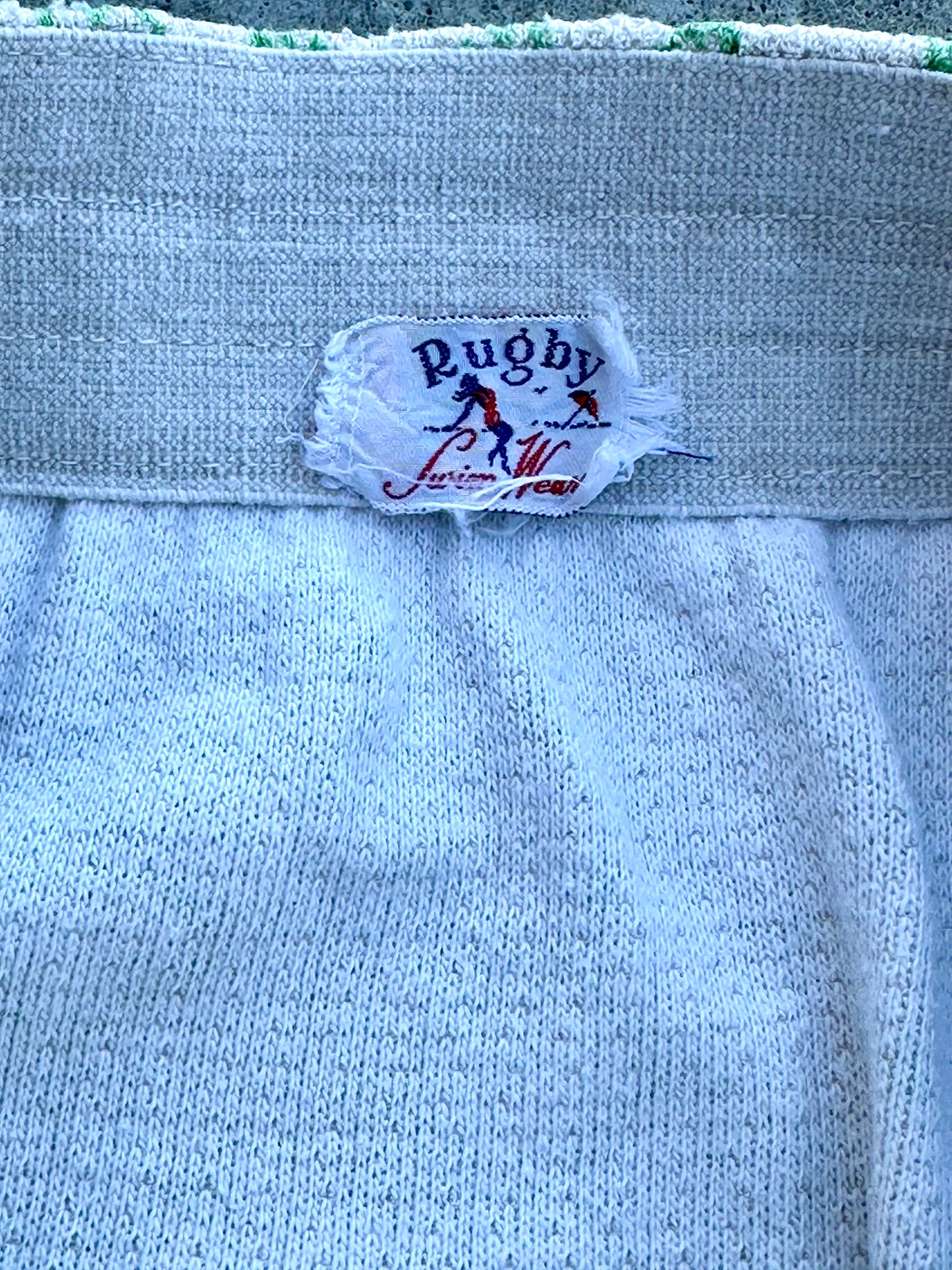 VERY RARE 30s Rugby Knitting Mills Fish Woven Swim Bottoms (Women’s S/M)
