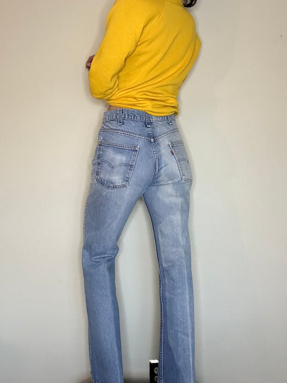 70’s Levi’s 517 Orange Tab Half Fade Distressed Bootcut Jeans (32x30 / Modern 8)