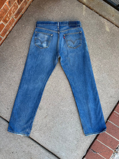 Y2K Levi’s 501xx STF Denim Good Fades Jeans (Men’s 34x31 / Women’s 32)