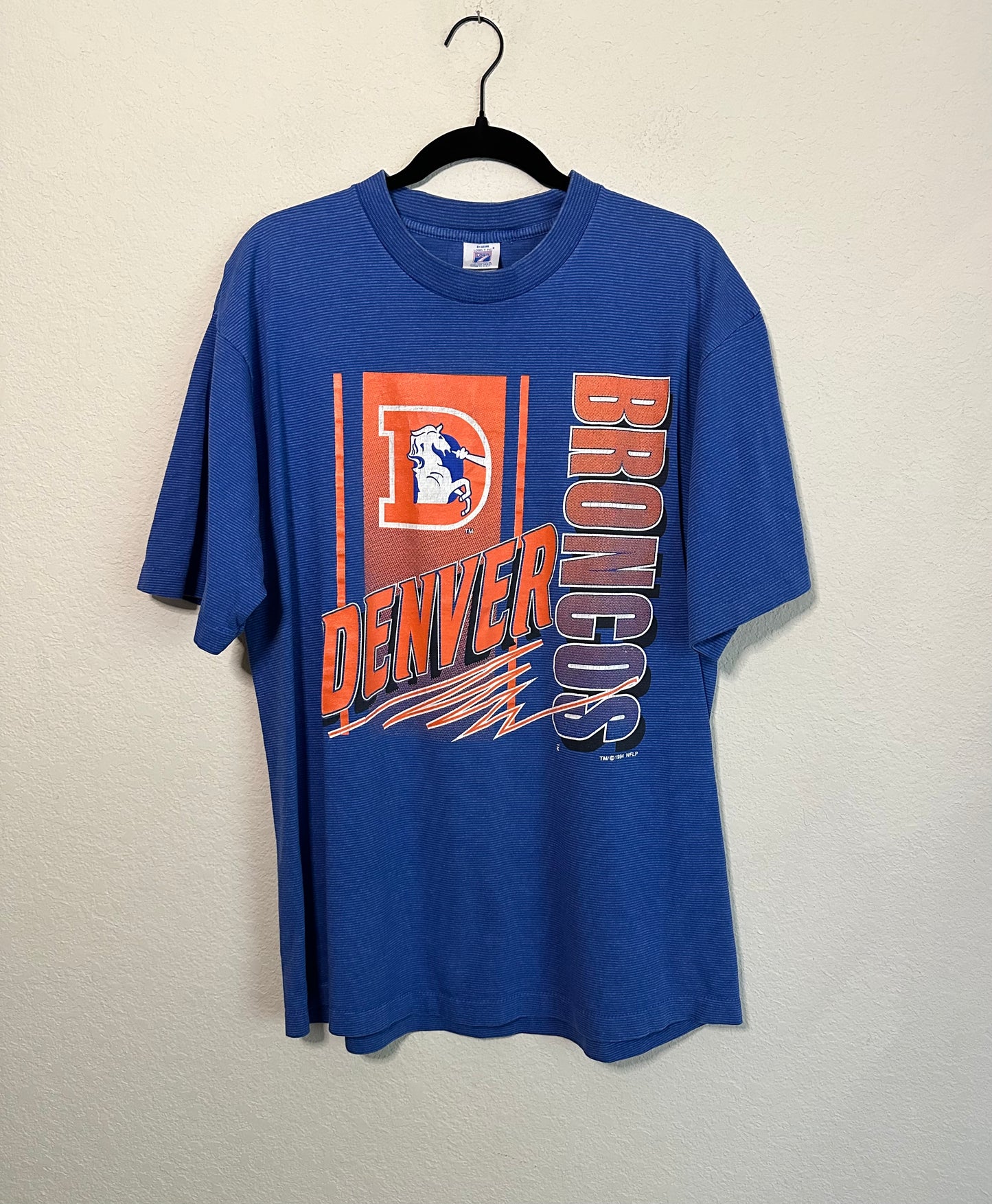 90’s Denver Broncos Pinstripe Tee (Unisex L)