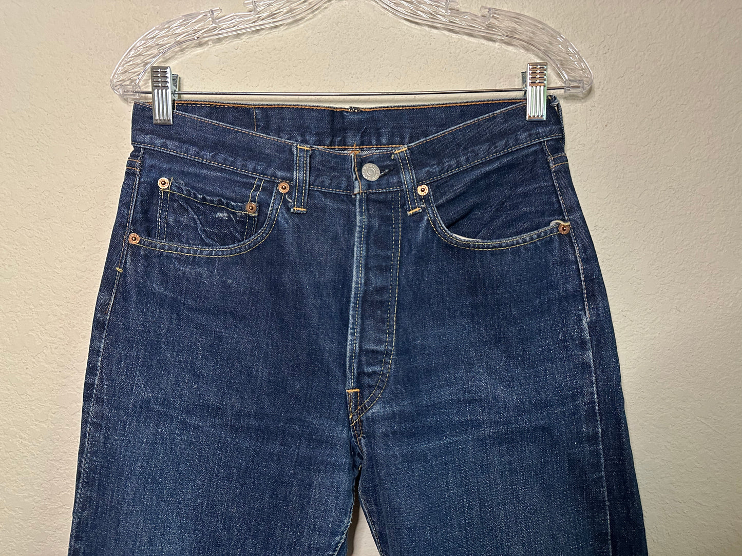 60’s Vintage Levi’s 501 “BIG E” Redline Selvedge Jeans (30x27 / Modern 28)