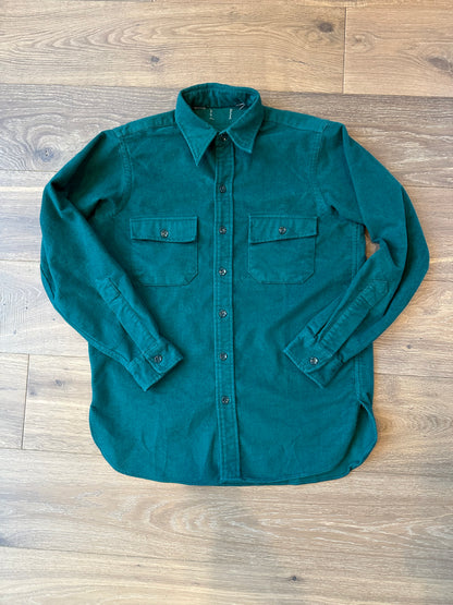80’s Short Horn Chamois Cotton Flannel Shirt (Unisex L)