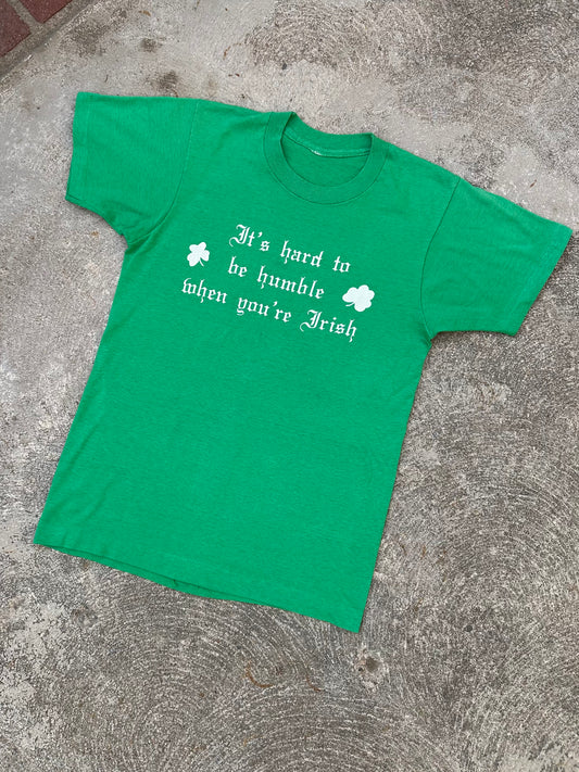 70’s Hard to be Humble When You’re Irish Single Stitch Tee (Unisex XS)