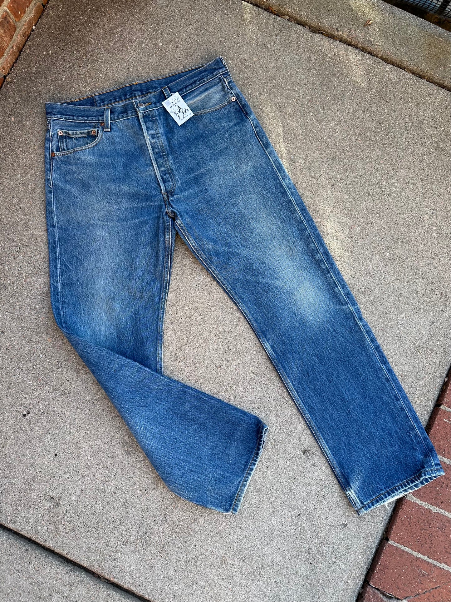 Y2K Levi’s 501xx STF Denim Good Fades Jeans (Men’s 34x31 / Women’s 32)
