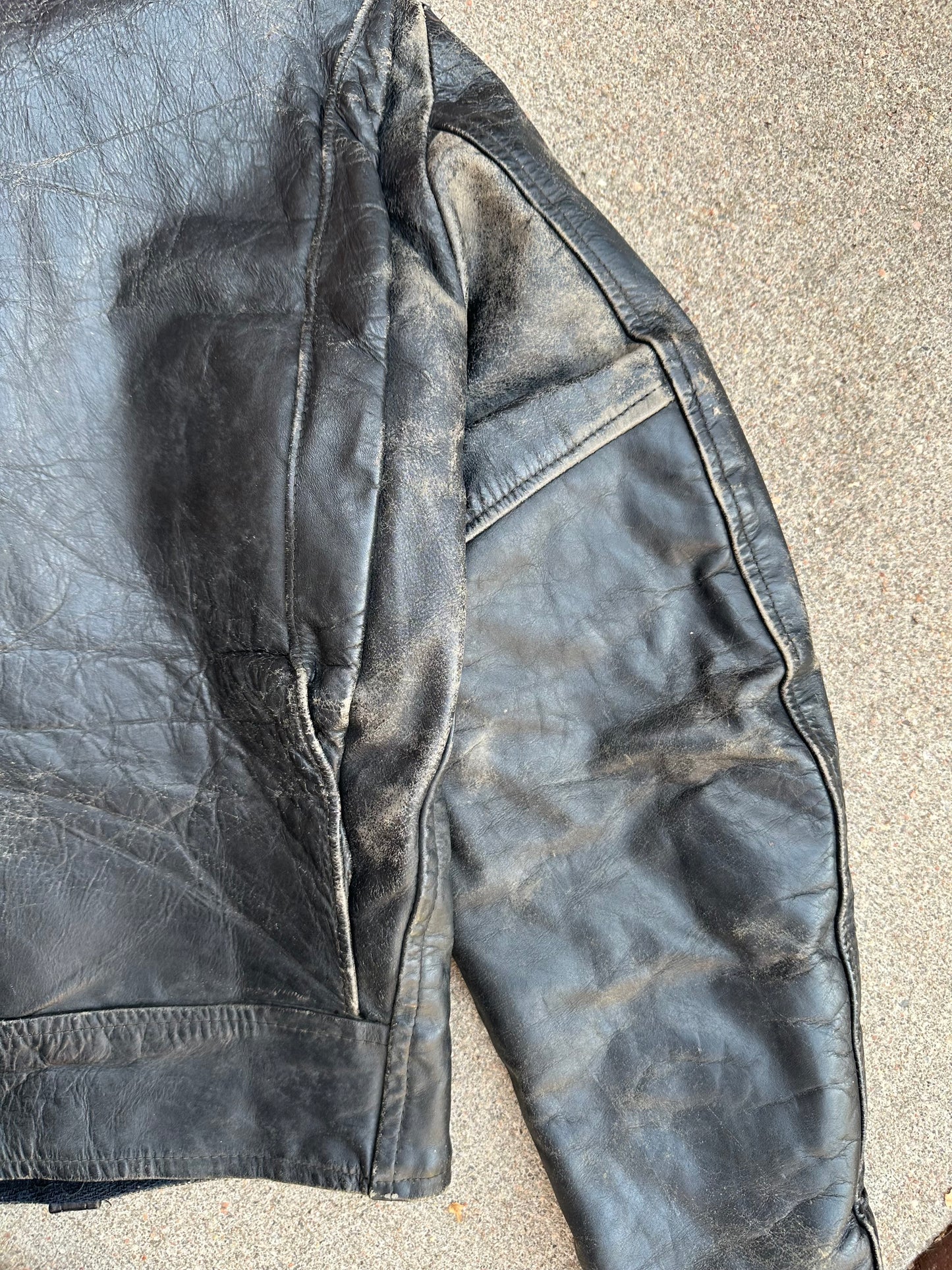 50’s Genuine Steerhide Leather Biker Jacket (Unisex 40/M)