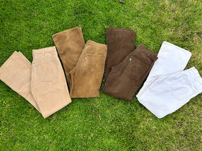 70’s Levi’s 746 Light Brown Student Bells Corduroy Pants (Men’s 29/ Women’s 27 )