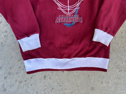 90’s Colorado Avalanche Embroidered Crewneck Sweatshirt (Unisex L))
