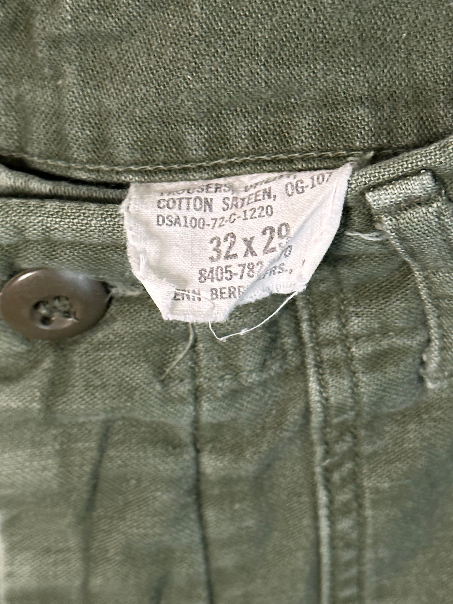 70’s Military OG-107 Field Pants (29x27)